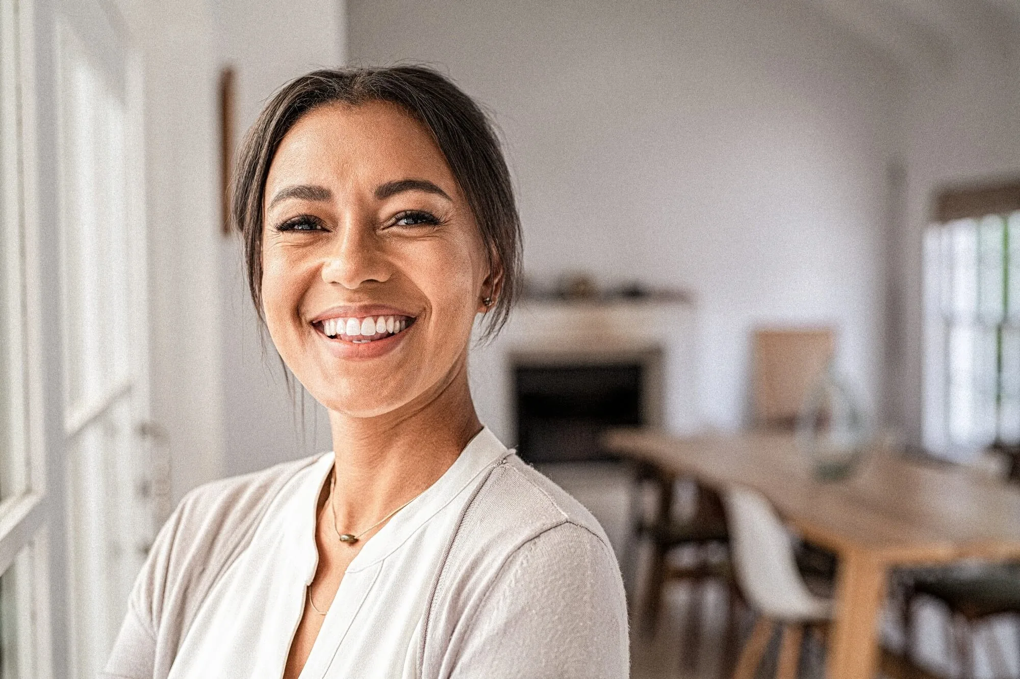 Charming women smiling