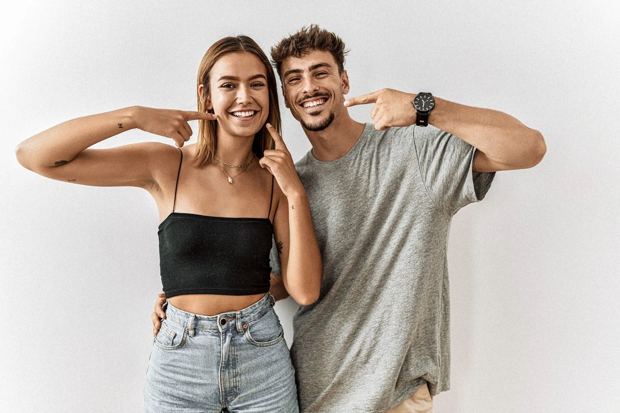 Young couple posing together