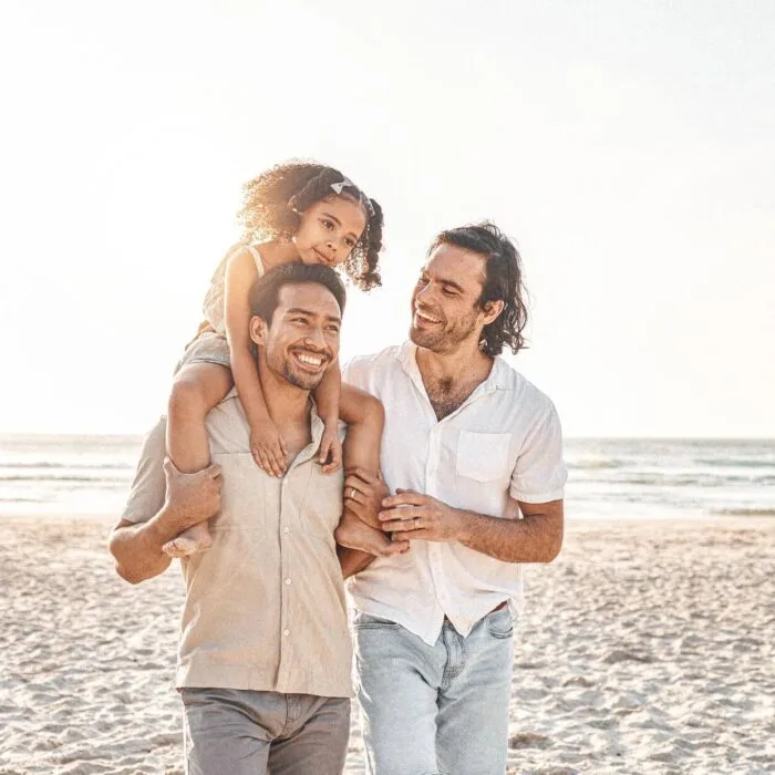 A family at beach