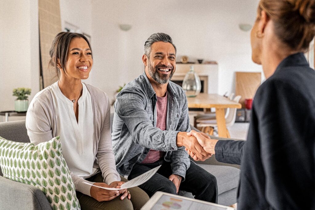 Couple having consultation with Dentist